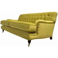 JVmoebel Chesterfield-Sofa, Chesterfield Sofa Klassisch Design Wohnzimmer Textil Sofas gelb