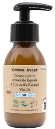 Comme Avant Mineralische Flüssige Sonnencreme SPF50 Vanille V2 105g