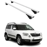 Omac Barres De Toit Pour Skoda Yeti 2009-2017 – Antivol Inclus – Charge Max 75 Kg – 2 Barres Argent