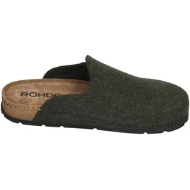 ROHDE Herren Pantoffel Memoryfußbett Hausschuh recycelter Softfilz H.Soave 6751, Größe:45 EU, Farbe:Grün - Grün - 45