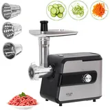 Adler AD-4813, Fleischwolf, Schwarz, Silber