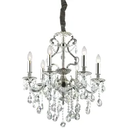 Ideal Lux Kronleuchter GIOCONDA SP6, 6-flammig, E14, Silber IDEA-044927