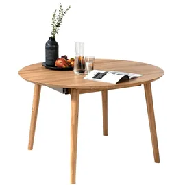 G+K Esstisch mit Auszug Albany 120/165 cm Holz Braun Wildeiche