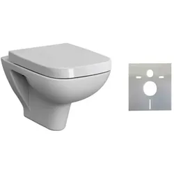 sanibel 3001-QuickSet Wand-Tiefspülkl. eckig spülrdl Sitz absenkb Schall-S weiß