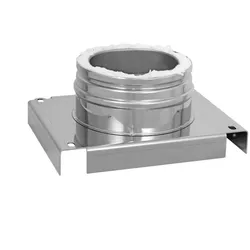 Schornstein Grundplatte Wandmontage Edelstahl DW Ablauf unten DN 100