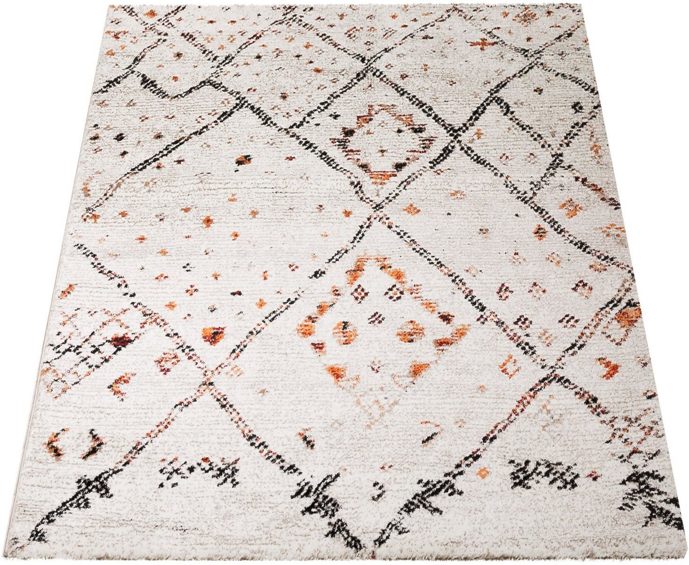 Teppich Gabbeh fein 160x230 cm 100% Wolle Handgewebt rottöne meliert 