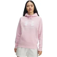Under Armour Rival Fleece Big Logo Hd" in Pink | prime pink/white XS