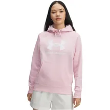 Under Armour Rival Fleece Big Logo Hd" in Pink | prime pink/white XS