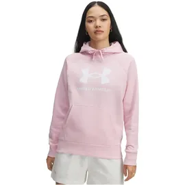 Under Armour Rival Fleece Big Logo Hd" in Pink | prime pink/white XS