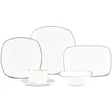 KARACA Padoca 26-teiliges Tafelservice für 6 Personen – Elegantes Frühstücksset aus Edlem Porzellan mit Tellern, Schalen, Tassen und Servierplatten