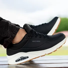 SKECHERS Uno - Stand On Air Schwarz / Weiß 45