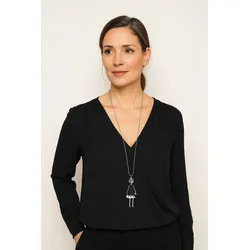 Lange Kette "Madame Noir", Damen, Gr. one size, Metall, silber, COLLEZIONE ALESSANDRO, Basic, Halsketten, Fashionista Kette