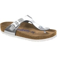 Birkenstock Gizeh Weichbettung Naturleder metallic silver 36