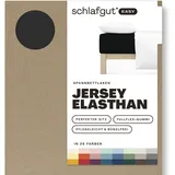 schlafgut Easy Jersey 180 x 200 - 200 x 220 cm off black