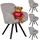 Mr. Deko Esszimmerstuhl Matera Polyester grau 4er Set