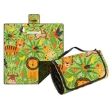 Hayisugal Picknickdecke Sandfrei Stranddecke Wasserdicht Campingdecke Waschbar Strandunterlage Tragbare Picknickdecke Soft für Strand,Picknick,Wandern,Reisen, Löwe, 200 x 200 cm