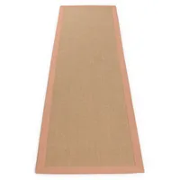carpetfine Sisalteppich CARPETFINE "Sisal , auch als Läufer erhältlich", orange (pfirsich), B:70cm H:5mm L:200cm, Sisal, Teppiche, Sisalteppich, mit farbiger Bordüre, Anti Rutsch Rückseite, viele Größen, Wohnzimmer