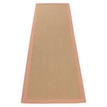 carpetfine Sisalteppich CARPETFINE "Sisal , auch als Läufer erhältlich", orange (pfirsich), B:70cm H:5mm L:200cm, Sisal, Teppiche, Sisalteppich, mit farbiger Bordüre, Anti Rutsch Rückseite, viele Größen, Wohnzimmer