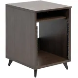 Gator Frameworks Elite Series 10U Studiorack-Tisch mit ausziehbarer Ablage und rückseitiger Kabeldurchführung, Oberfläche in dunklem Nussbaum (GFW-ELITEDESKRK-BRN)