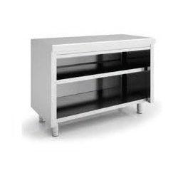 Neutral Zentraler offener Schrank mit Regal 1000x700x850 Satiniert - INSEHOST
