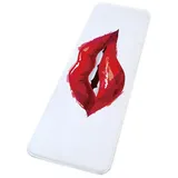 A.Monamour Badematten Badteppiche Badvorleger Sexy Rote Lippen Muster Microfiber Flanell Saugfähige Badematten Teppiche Für Bad Badewannen Boden Teppich Für Schlafzimmer 40X60cm / 16 "X24