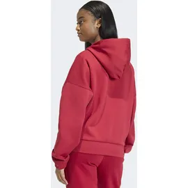 adidas Damen, Kapuzensweat Future ICONS SMALL LOGO Full-Zip, Größe XXL rot ACTMAR