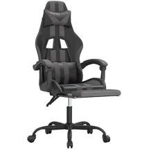 vidaXL Gaming-Stuhl mit Fußstütze Schwarz und Grau