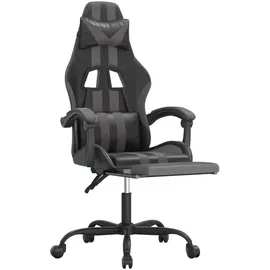 vidaXL Gaming-Stuhl mit Fußstütze Schwarz und Grau