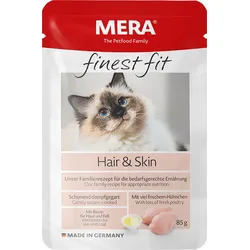 mera Finest Fit Hair & Skin Nassfutter für Katzen | Für eine gesunde Ernährung deiner Katze | Katzenfutter | Hochwertige Zutaten 1.02 kg