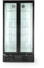 HENDI Bar Kühlschrank 448L, zweitürig, Kühlschrank mit LED-Innenbeleuchtung, Digitalanzeige und Temperaturregelung, Maße: (B x T x H) 515 x 900 x 1820 mm