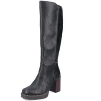 RIEKER Damen Y4190 Hochschaftstiefel, Schwarz, 42 EU