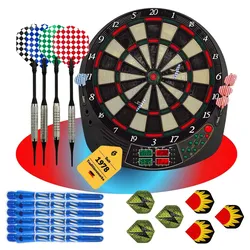 Best Sporting Dartscheibe elektronisch Coventry I Dartscheibe elektronisch mit LED-Anzeigen I E-Dartscheibe mit 12 Dartpfeilen & Ersatzspitzen I hochwertiger Dartautomat für 16 Spieler