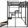 Habitat et Jardin Hochbett Lena 140 x 200 cm Metall schwarz walnussbraun