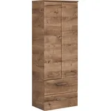 Saphir Quickset Badschrank 50 x 136,1 x 33 cm Braun