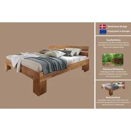 Home Affaire Massivholzbett HOME AFFAIRE "Tommy, Futonbett, aus Massive FSC-zertifizierte Wildeiche, Futon Stil", braun (wildeiche), B:166cm H:88cm L:213cm, Betten, Massivholzbett, Massivholz Scandi Design, Robust, stabil, In unterschiedlichen Breiten
