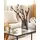 Beliani Blumenvase Mitata Glas 20 cm Grau