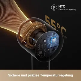 DREAME Glory Mix Haartrockner Mit Negativen Ionen,Aromatherapie-Haarpflege,3 austauschbare Multifunktionsdüsen,NTC 55°C Temperaturregelung,110K RPM - Gold