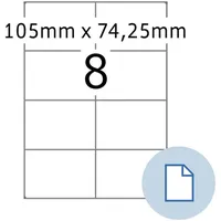 Herma Etiketten A4 Papier weiß 105 x 74 mm,