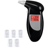 CAM2 Alkoholtester,Promilletester, Polizeigenau Alkoholmessgeräte mit 5 Mundstücken,Alkohol Tester Mit LED-Display Digital Schnell