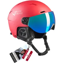 Black Crevice Skihelm mit Visier Kirchberg rot, M (54-57cm)...