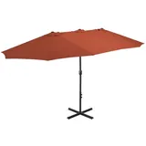 furnicato Sonnenschirm 460 x 270 cm Terrakotta