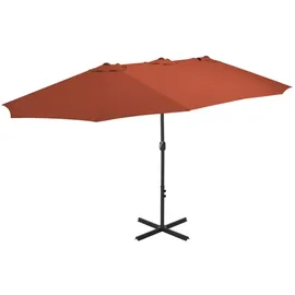 furnicato Sonnenschirm 460 x 270 cm Terrakotta