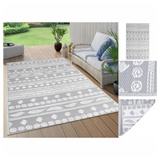 vidaXL Outdoor-Teppich Grau 140x200 cm PP