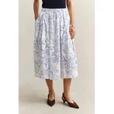 GANT Midirock Floral Weiß 36