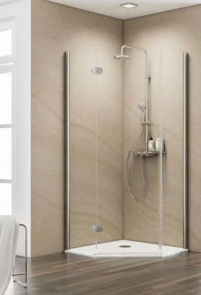 Schulte MasterClass Fünfeckdusche 3-teilig / 4-teilig - Duschkabine