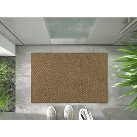 Wash+Dry Fußmatte Dune Stripes Taupe, 60x90cm, innen und außen, waschbar