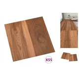 vidaXL Pvc-fliesen Selbstklebend 55 Stk. 5,11 M2 Braun