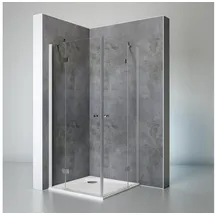 Schulte Duschkabine Youngline Eckeinstieg - 5 Mm Sicherheitsglas, Profil: Alu Natur, Dekor: Depoli Light, 80 X 80 X 190 Cm - Schulte