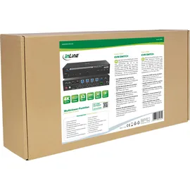 InLine KVM Switch 4-fach, HDMI 4K60Hz, Multiviewer, USB Hub, schwarz