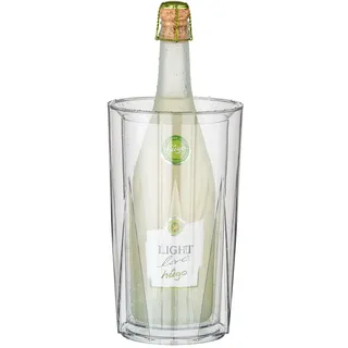 APS 36062 Flaschenkühler "CRYSTAL", Ø 13,5 cm/innen 10,5 cm, Höhe 23 cm, doppelwandig, Kunststoff (SAN), glasklar, Made in Germany